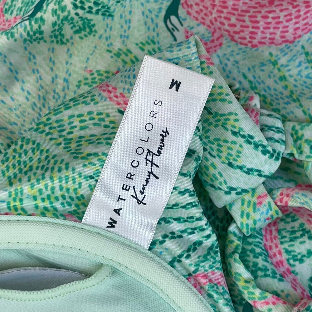 Kenny Flowers Green Tropical Leaf & Pink Floral Bikini - Picture 10 of 11